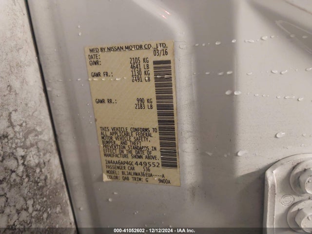 Nissan Maxima 3.5 Platinum 2016 1N4AA6AP4GC449552 Image 9