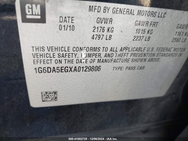 2010 CADILLAC CTS 1G6DA5EGXA0129806 Photo 8