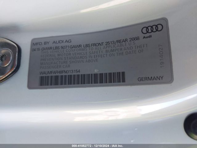 WAUMFAFH8FN013154 Audi A5 2.0t Premium