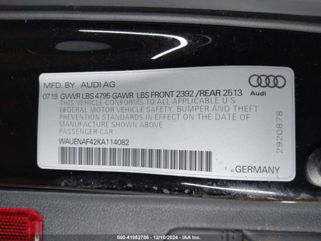 WAUENAF42KA114082 Audi A4 45 Premium