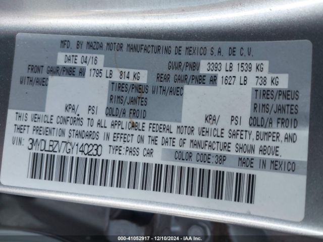3MYDLBZV7GY140230 Scion IA