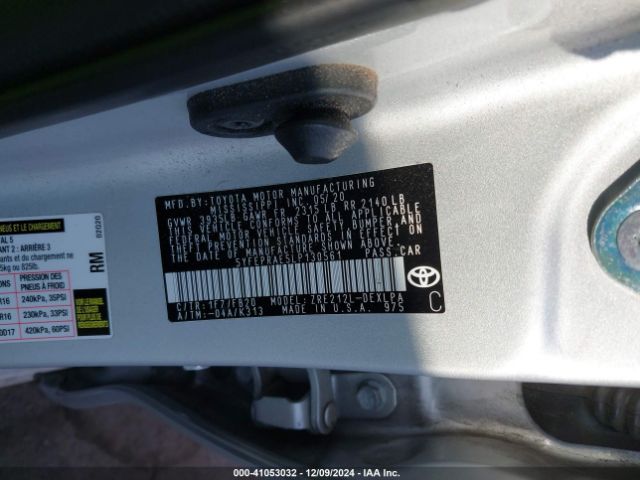 5YFEPRAE5LP130561 Toyota COROLLA LE