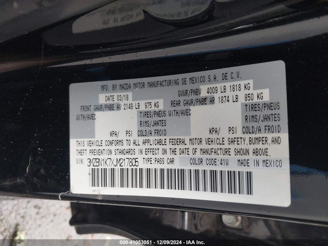 3MZBN1K7XJM217805 Mazda Mazda3 Sport