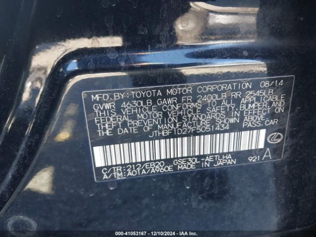 JTHBF1D27F5051434 Lexus IS 250