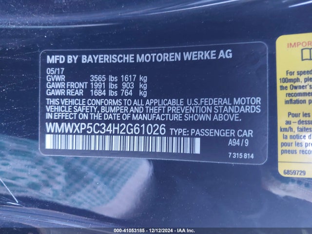 2017 MINI HARDTOP WMWXP5C34H2G61026 Photo 8