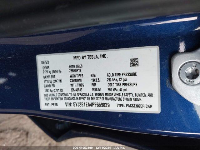 2023 TESLA MODEL 3 5YJ3E1EA4PF659829 Photo 8
