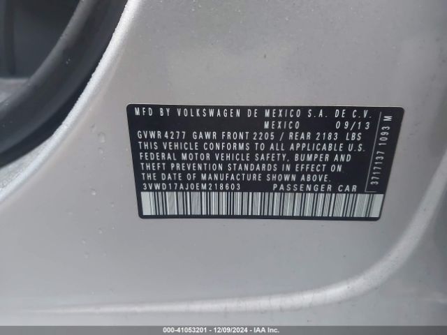 3VWD17AJ0EM218603 Volkswagen Jetta 1.8t Se