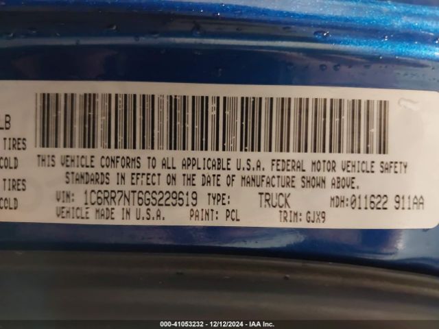1C6RR7NT6GS229619 RAM 1500 Laramie