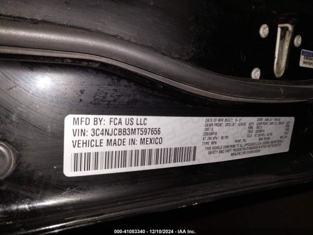3C4NJCBB3MT597656 Jeep Compass Altitude Fwd