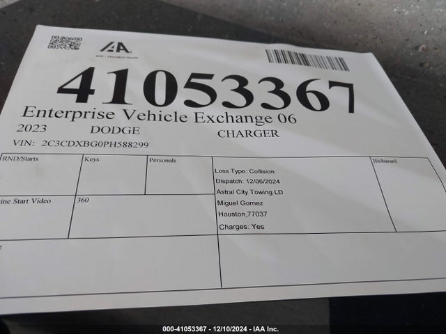 2C3CDXBG0PH588299 Dodge Charger Sxt