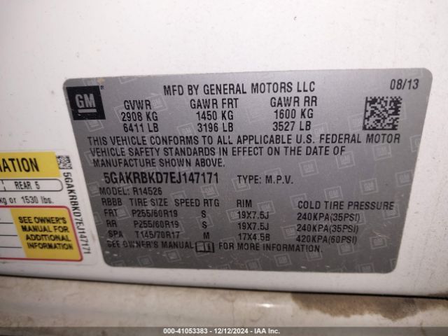 5GAKRBKD7EJ147171 Buick Enclave Leather