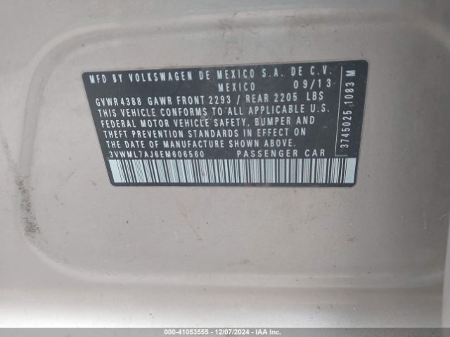 3VWML7AJ6EM606560 Volkswagen Jetta Sportwagen 2.0l Tdi