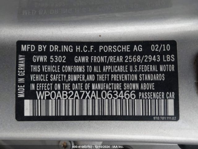 2010 PORSCHE PANAMERA WP0AB2A7XAL063466 Photo 8