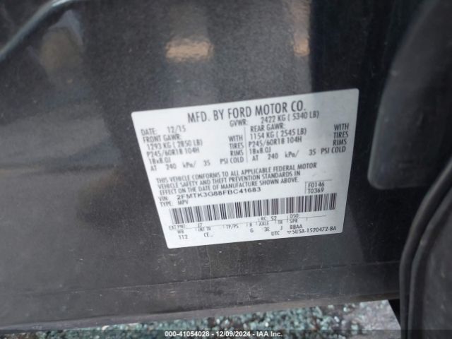 2FMTK3G88FBC41683 Ford EDGE SE