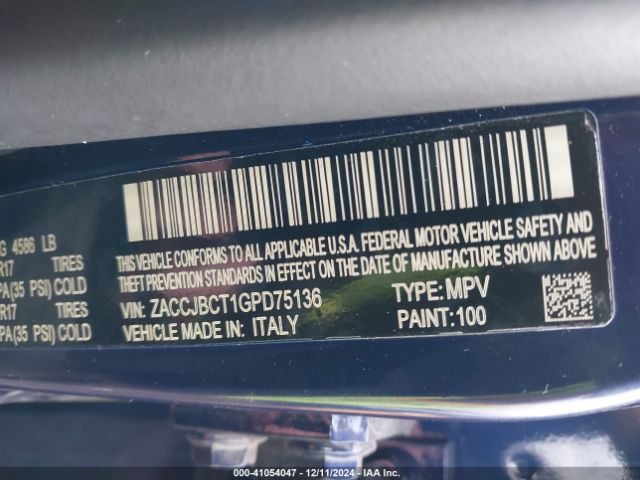 ZACCJBCT1GPD75136 Jeep Renegade Trailhawk