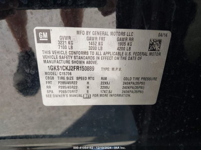 1GKS1CKJ2FR150889 GMC YUKON DENALI