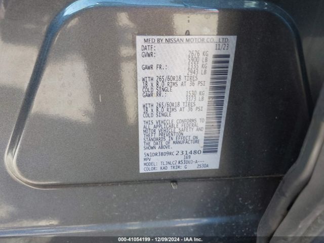 5N1DR3BD9RC231480 Nissan Pathfinder Rock Creek 4wd