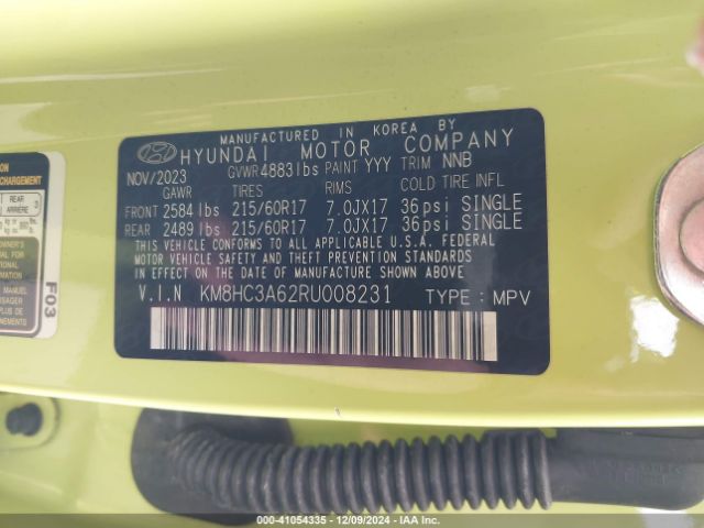2024 HYUNDAI KONA ELECTRIC KM8HC3A62RU008231 Photo 8