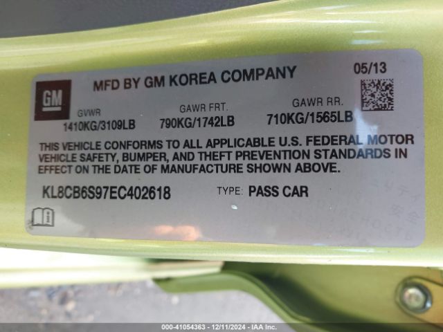 KL8CB6S97EC402618 Chevrolet Spark Ls Auto