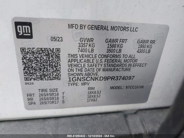 Chevrolet Tahoe 2wd Lt 2023 1GNSCNKD9PR374097 Image 9