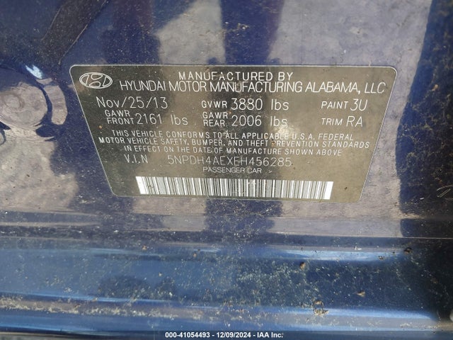 Hyundai ELANTRA SE 2014 5NPDH4AEXEH456285 Image 9