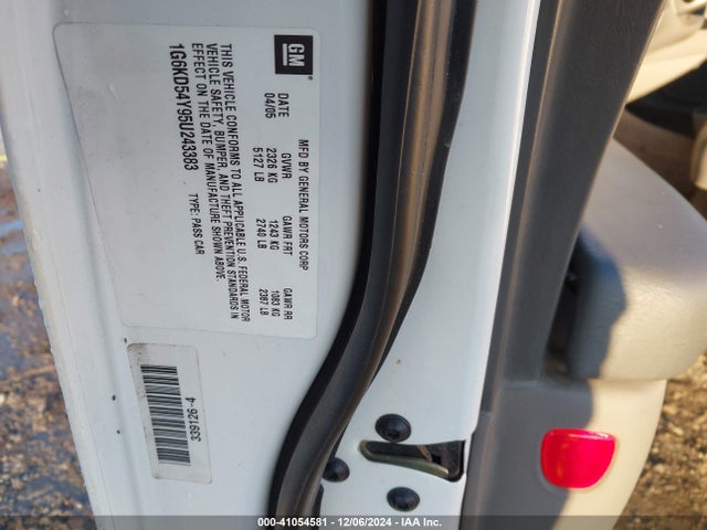 2005 CADILLAC DEVILLE 1G6KD54Y95U243383 Photo 8