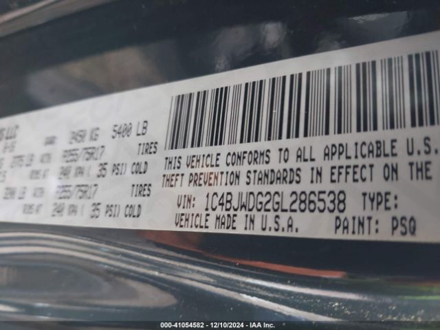 1C4BJWDG2GL286538 Jeep Wrangler Unlimited Sport