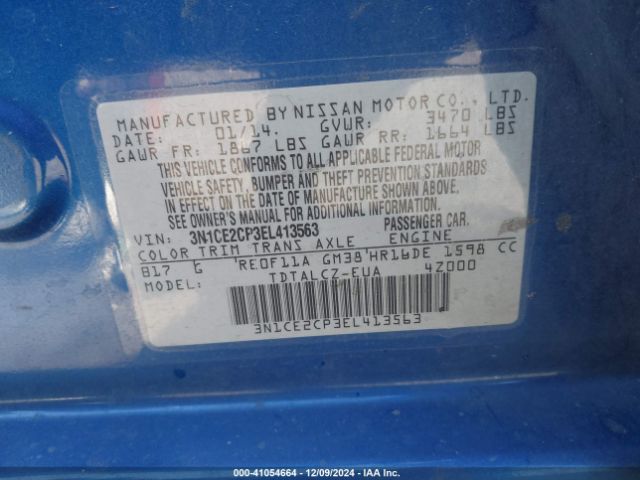 3N1CE2CP3EL413563 Nissan Versa Note S Plus
