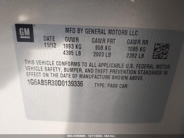 2013 CADILLAC ATS 1G6AB5R30D0139336 Photo 8