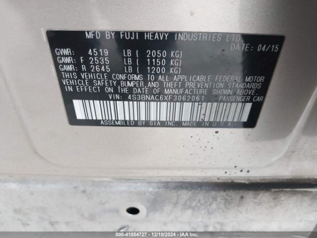 4S3BNAC6XF3062061 Subaru Legacy 2.5i Premium