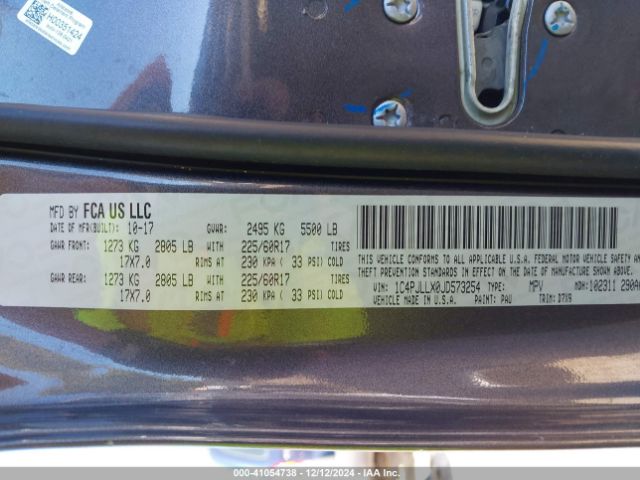 1C4PJLLX0JD573254 Jeep Cherokee Latitude Plus Fwd