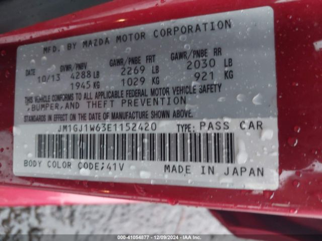 JM1GJ1W63E1152420 Mazda Mazda6 I Grand Touring