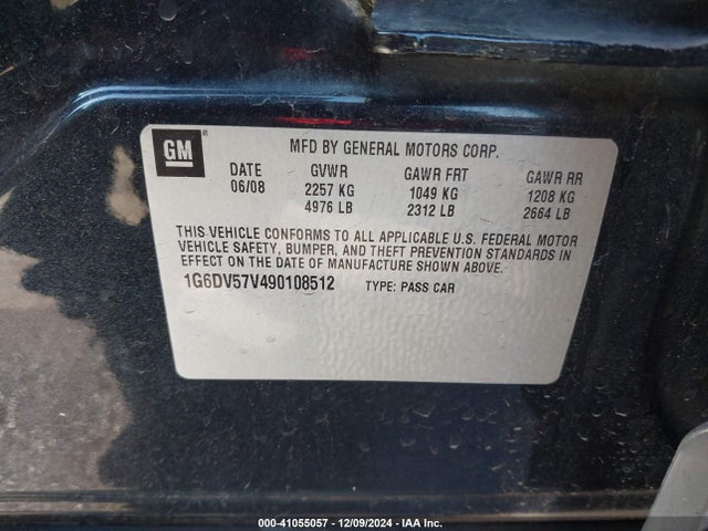 2009 CADILLAC CTS 1G6DV57V490108512 Photo 8