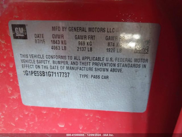 1G1PE5SB1G7117737 Chevrolet Cruze Limited 1lt Auto
