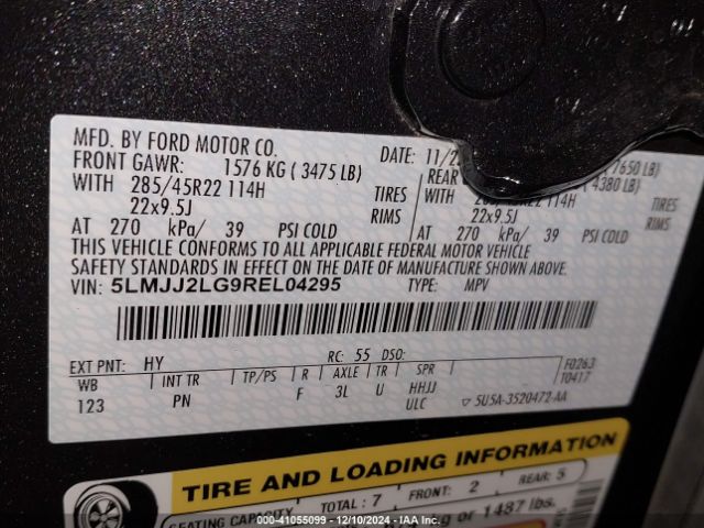 5LMJJ2LG9REL04295 Lincoln Navigator Reserve