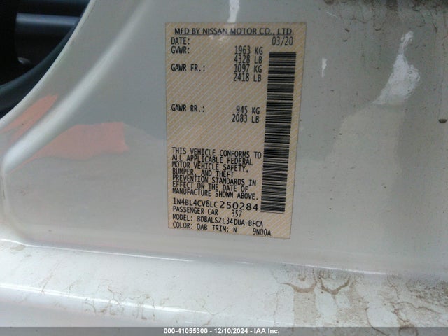 1N4BL4CV6LC250284 Nissan 2020