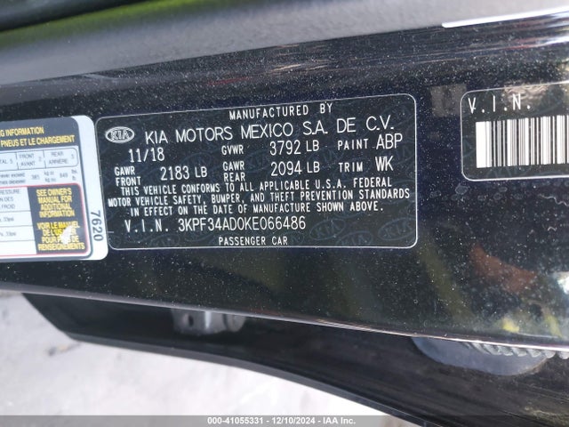 KIA FORTE S 2019 3KPF34AD0KE066486 Image 9