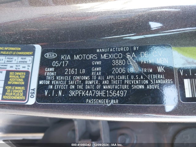 KIA FORTE LX 2017 3KPFK4A79HE156497 Image 9