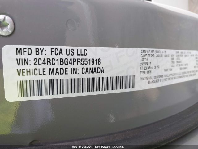 2C4RC1BG4PR551918 Chrysler Pacifica Touring L