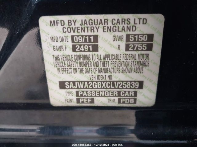 2012 JAGUAR XJ SAJWA2GBXCLV25839 Photo 8