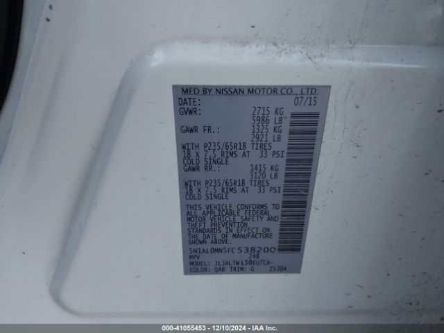 5N1AL0MN5FC538200 Infiniti QX60