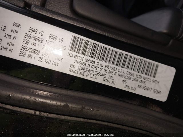 1C4RJFAG7LC354409 Jeep Grand Cherokee Altitude 4x4