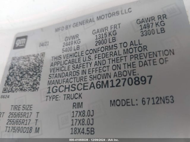 1GCHSCEA6M1270897 Chevrolet Colorado 2wd  Long Box Lt