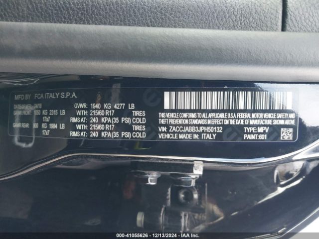 ZACCJABB3JPH50132 Jeep Renegade Latitude Fwd