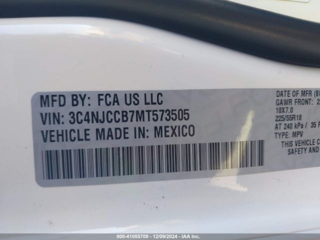 3C4NJCCB7MT573505 Jeep Compass Limited Fwd