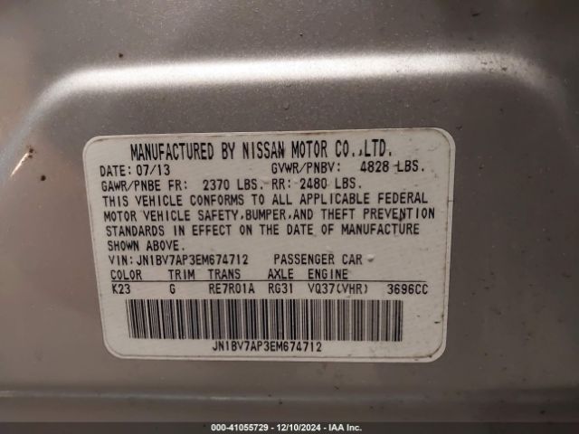 JN1BV7AP3EM674712 Infiniti Q50 SPORT