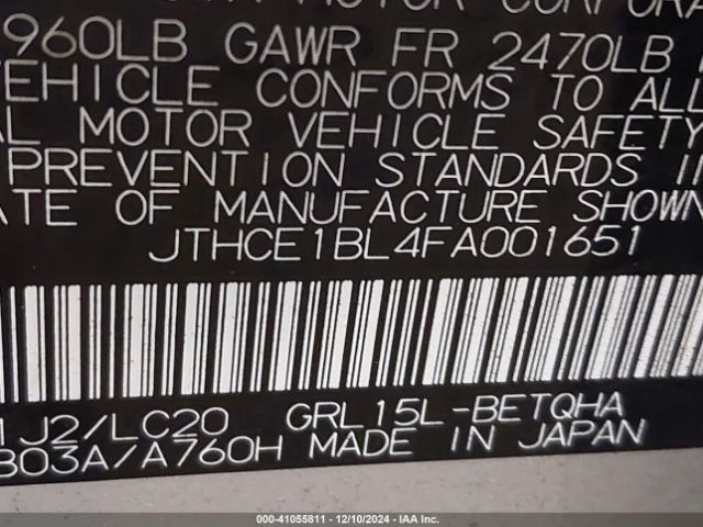 JTHCE1BL4FA001651 Lexus GS 350