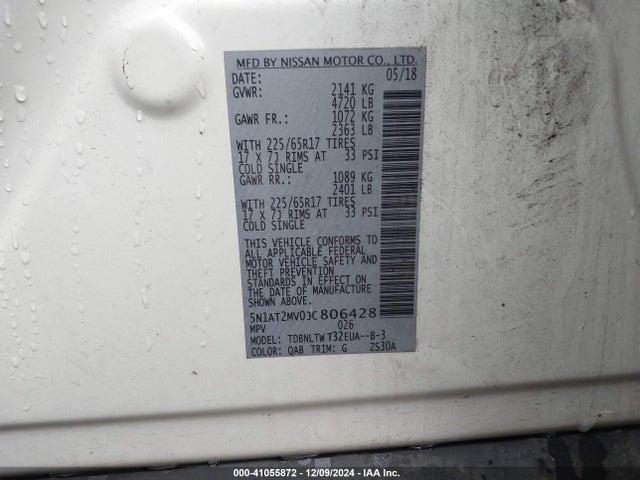 5N1AT2MV0JC806428 Nissan 2018