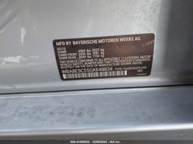 WBA8E9C55GK648834 BMW 328I