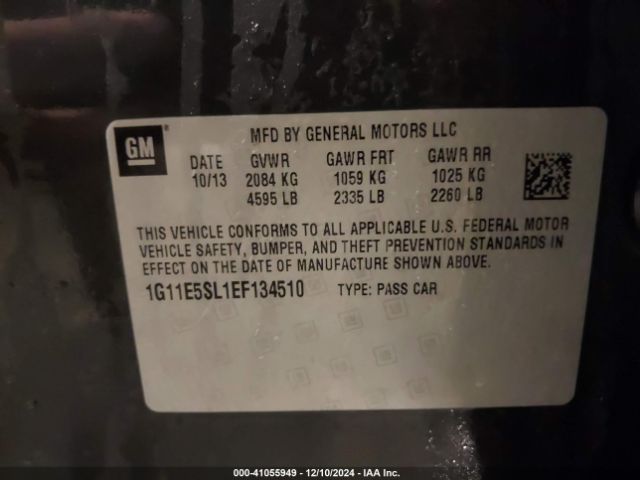 1G11E5SL1EF134510 Chevrolet MALIBU 2LT